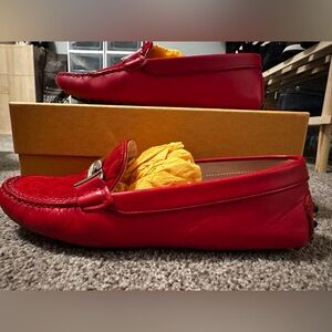 Tod’s - Red leather and suede loafers